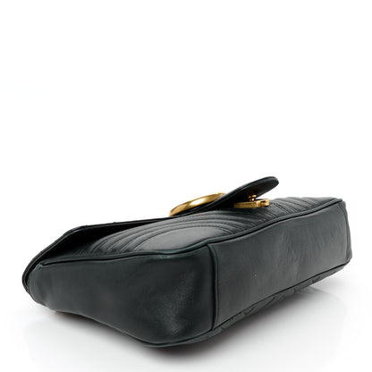 Gucci Calfskin Matelasse Medium GG Marmont Shoulder Bag Black 4 of 11