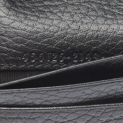 Gucci Pebbled Calfskin GG Marmont Card Case Black 7 of 8