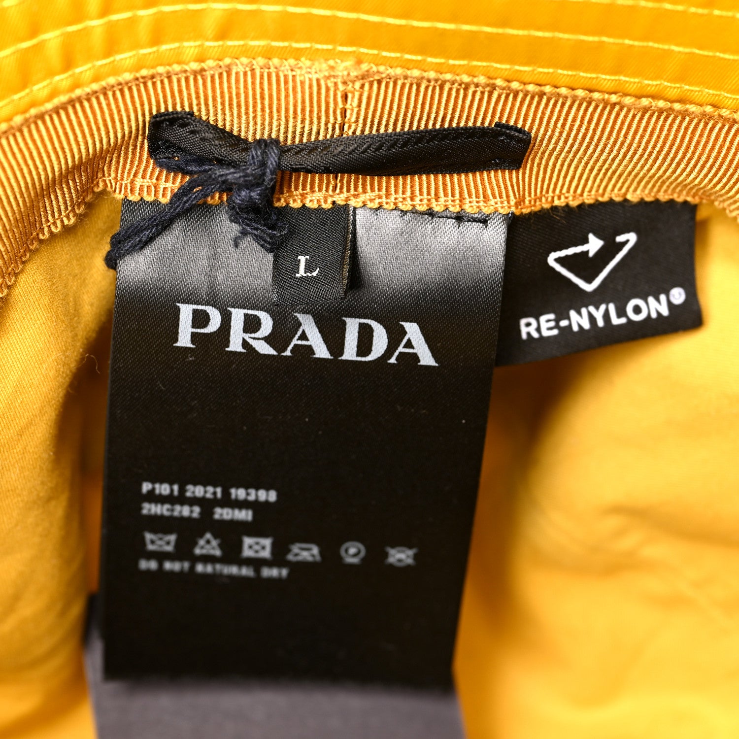 Prada Re-Nylon Mens Multifunctional Bucket Hat L Giallo 8 of 9