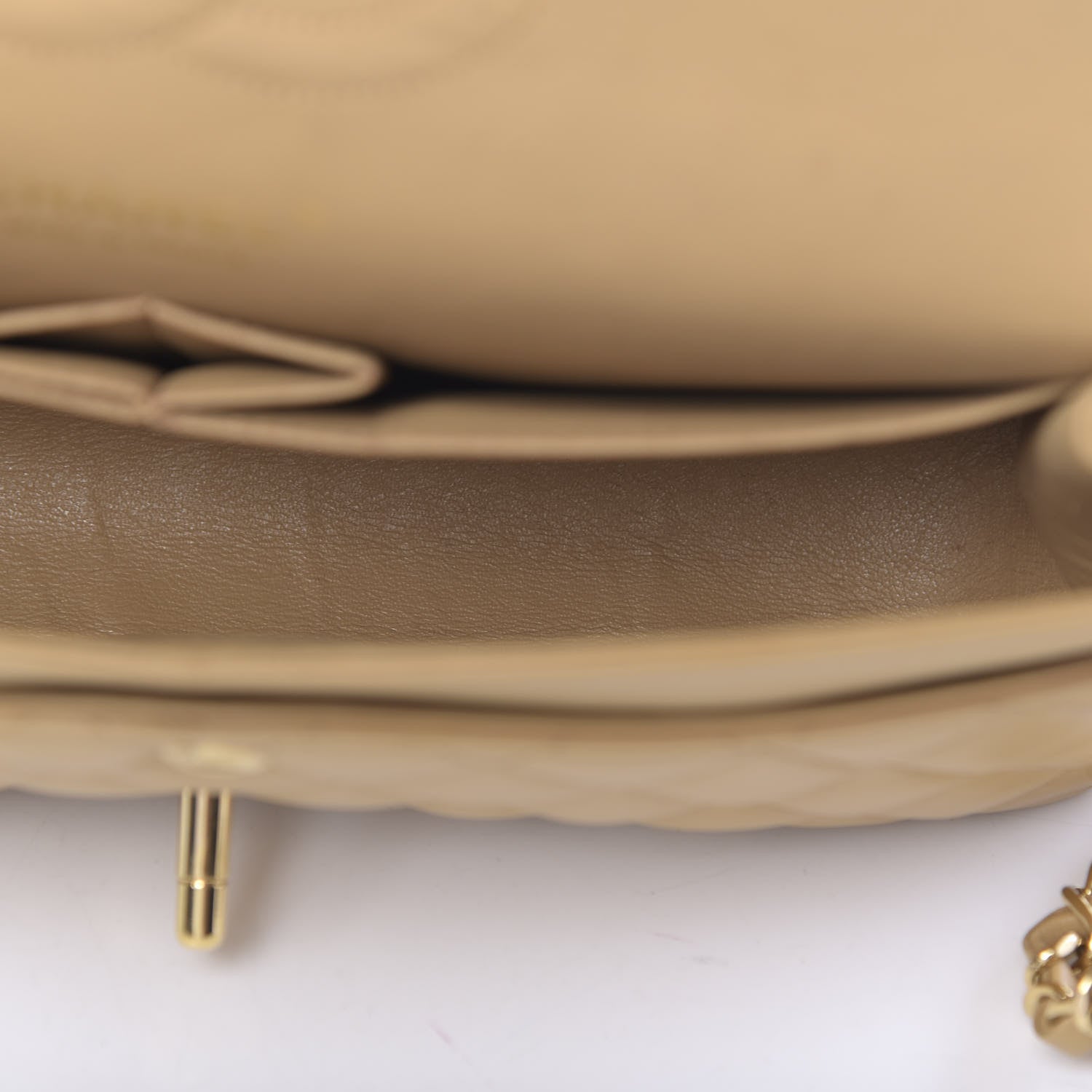 Chanel Lambskin Quilted Medium Double Flap Beige 5 of 12