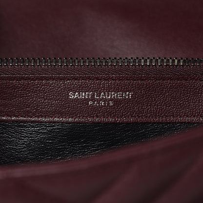 Saint Laurent Sheepskin Matelasse Chevron Monogram Large College Satchel Amaranto 7 of 10