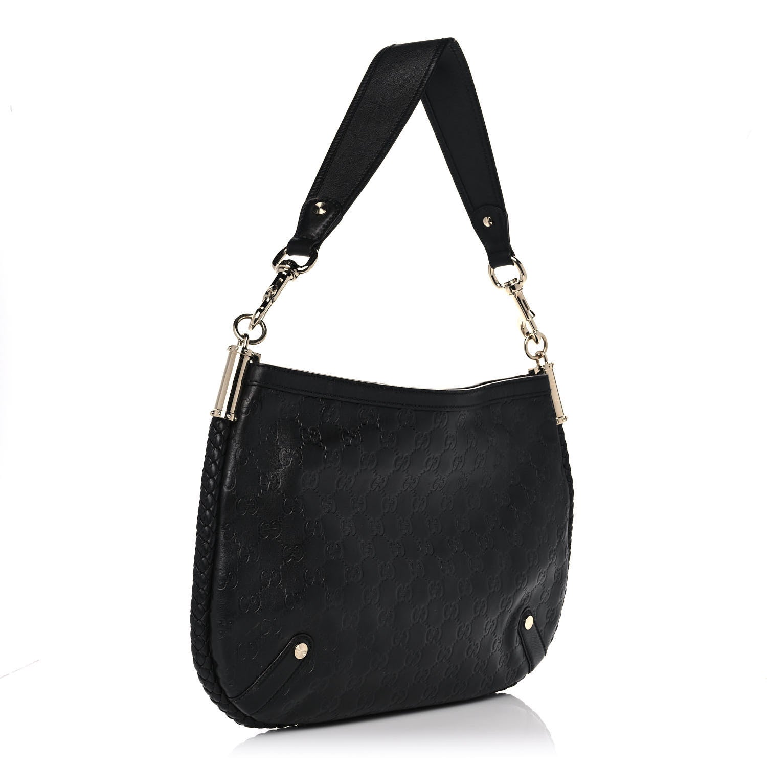 Gucci Guccissima Britt Medium Shoulder Bag Black 3 of 10