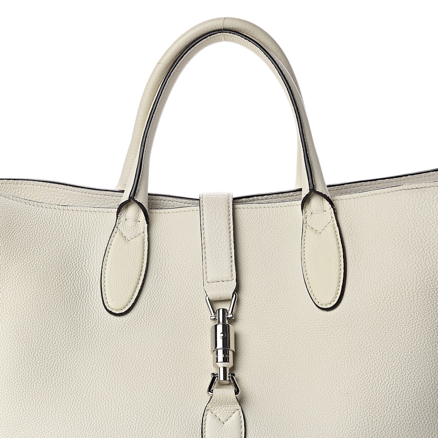 Gucci Soft Calfskin Medium Jackie Top Handle Bag Antique White 16 of 16
