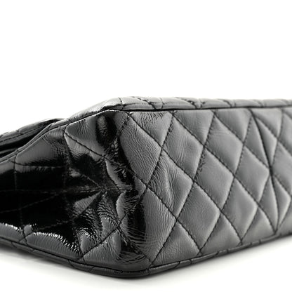 Chanel Distressed Patent Quilted 2.55 Reissue 227 Flap Black 9 of 10