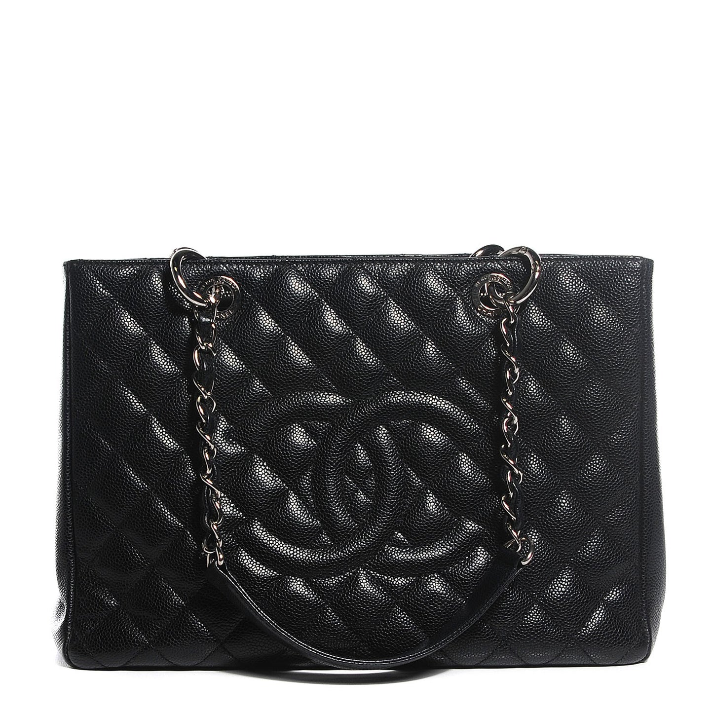 Caviar Quilted Grand Shopping Tote GST Black