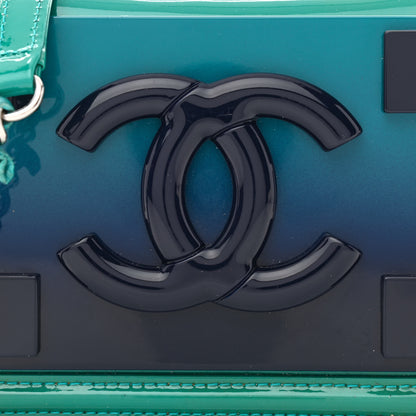 Chanel Plexiglass Patent Mini Boy Brick Flap Turquoise Navy 7 of 10