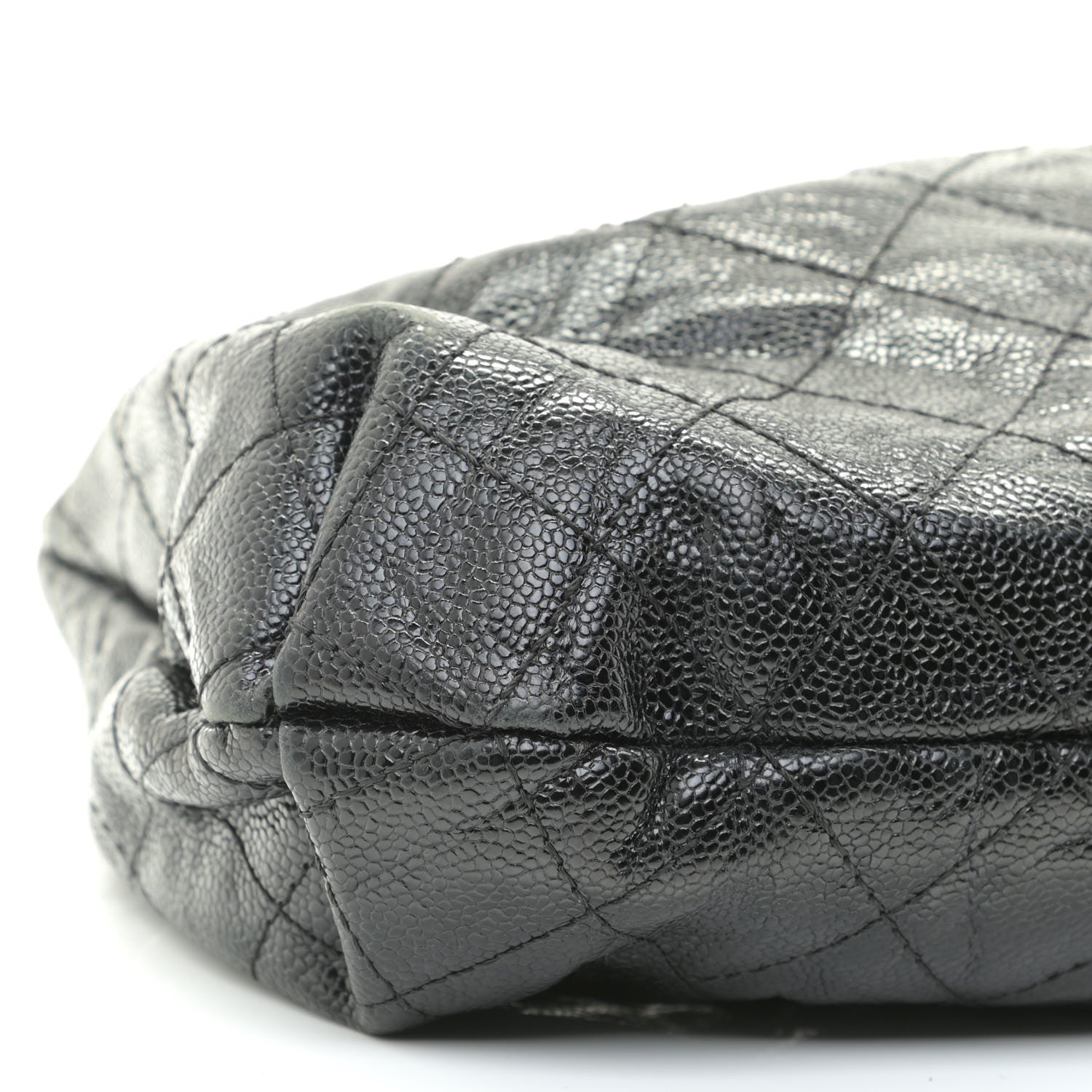 Chanel Caviar Quilted Medium Elastic Shopping Tote Black 4 of 12