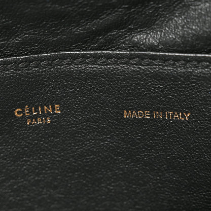Celine Snakeskin Calfskin Medium Trapeze Blue Black 6 of 10