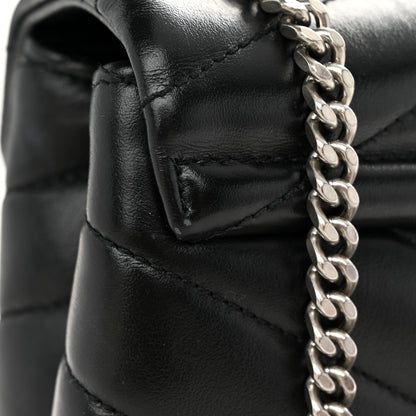 Saint Laurent Calfskin Y Quilted Monogram Small Loulou Chain Satchel Black 11 of 11
