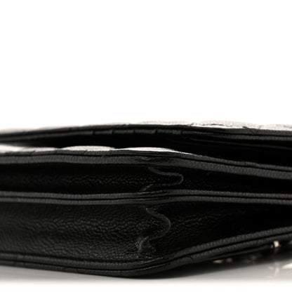 Chanel Caviar Quilted Mini Wallet On Chain WOC Black 11 of 12
