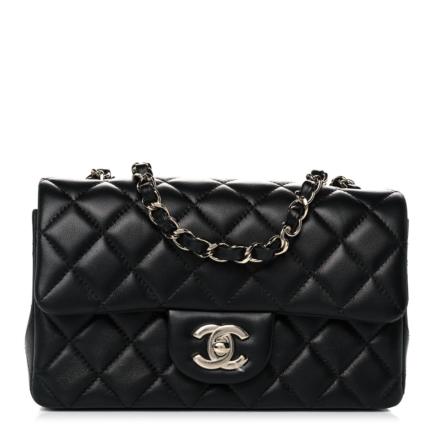 Chanel Lambskin Quilted Mini Rectangular Flap Black 1 of 11