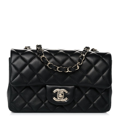 Chanel Lambskin Quilted Mini Rectangular Flap Black 1 of 11