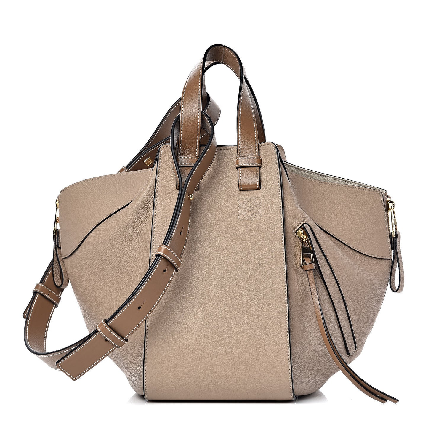 Calfskin Small Hammock Shoulder Bag Sand Mink