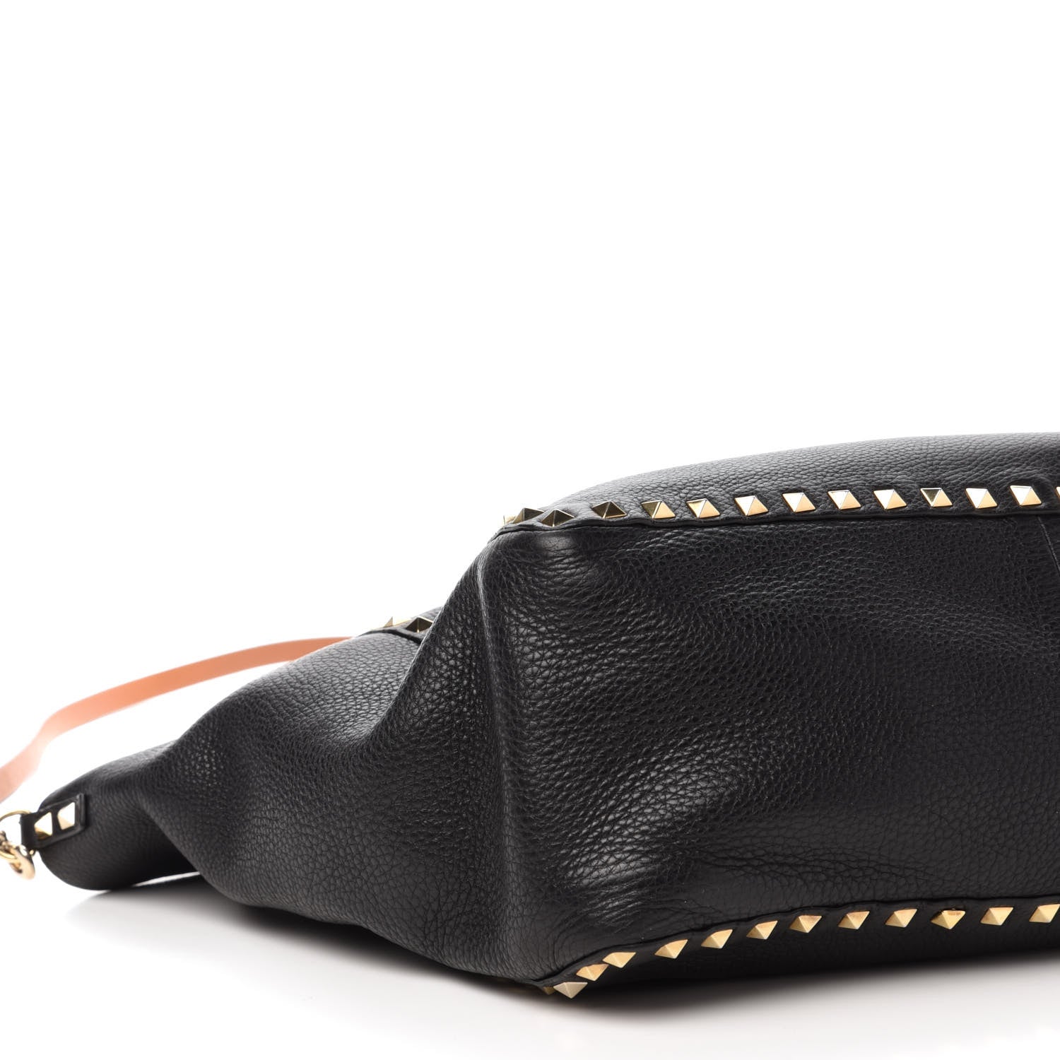 Valentino Garavani Pebbled Calfskin Medium Rockstud Reversible Tote Black Light Cuir 7 of 22