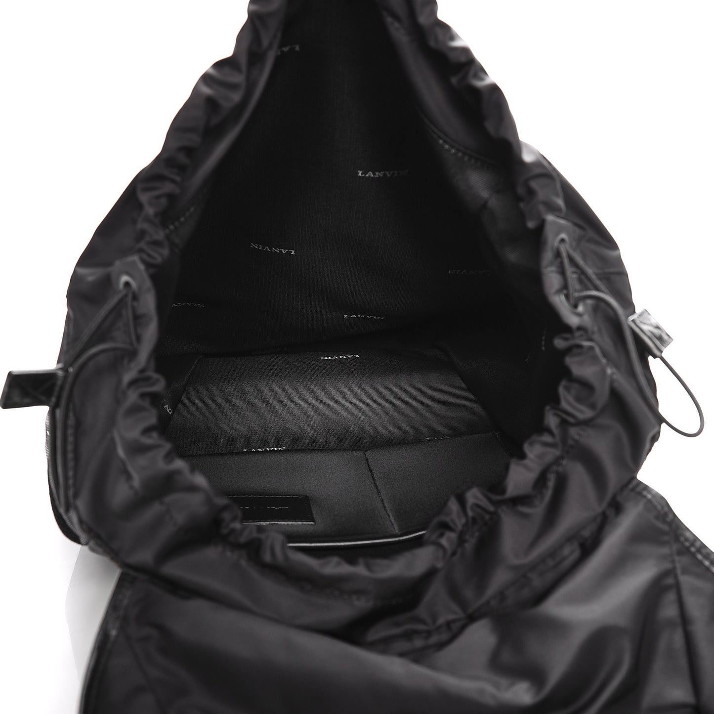 Calfskin Paper Style Backpack Black