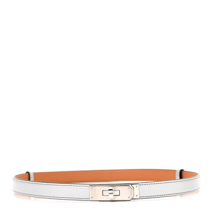 Hermes Metallic Chevre Chamkilight Kelly Belt Argent 1 of 3