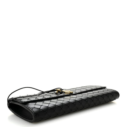 Bottega Veneta Nappa Intrecciato Long Andiamo Top Handle Clutch Black 4 of 7