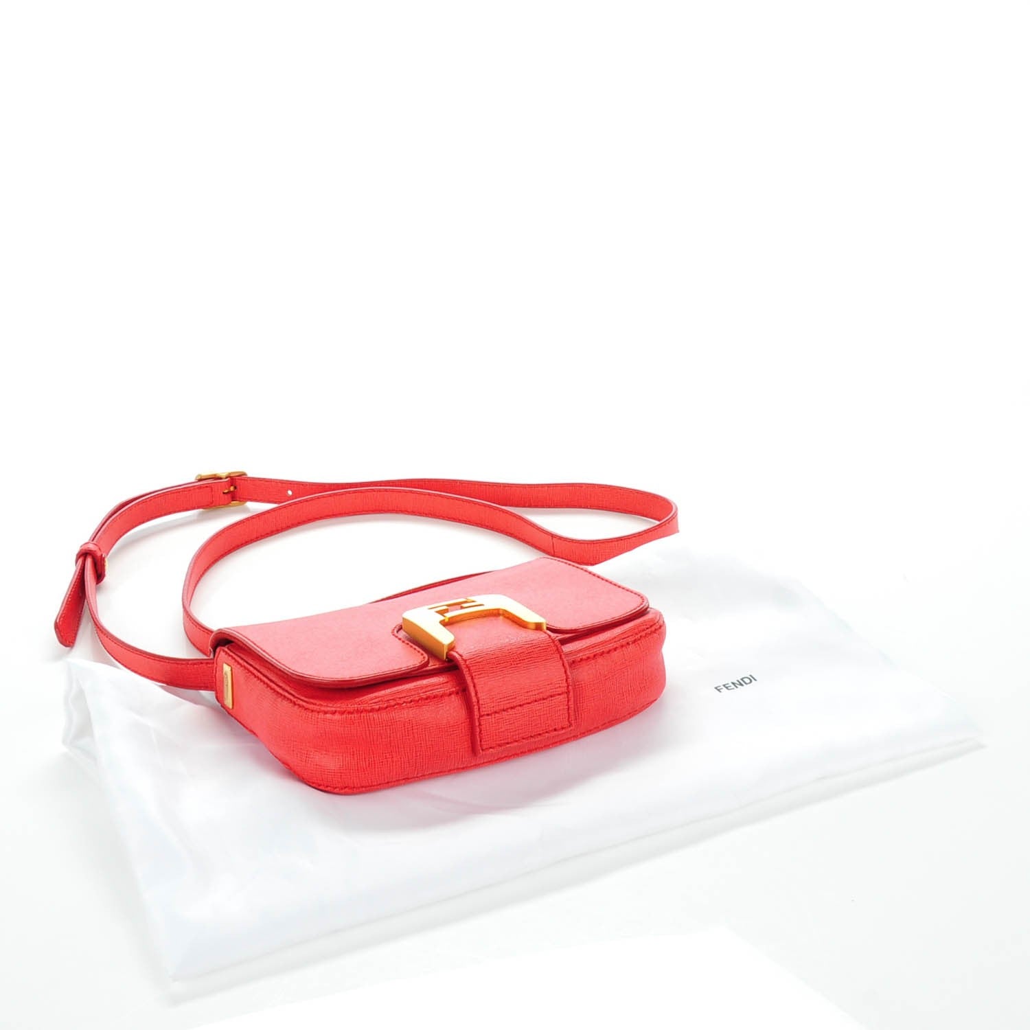 Fendi Vitello Elite Small Chameleon Messenger Fragola 4 of 8