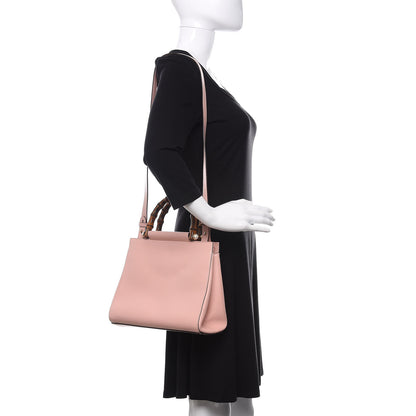 Gucci Nappa Bamboo Small Nymphaea Top Handle Bag Perfect Pink 2 of 12