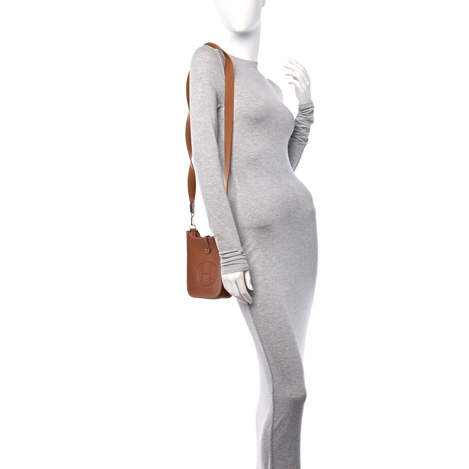 Hermes Taurillon Clemence Evelyne TPM Gold 2 of 11