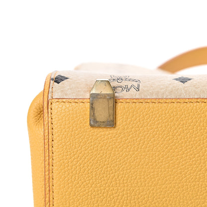 MCM Visetos Medium Corina Shoulder Bag Beige Yellow 13 of 13