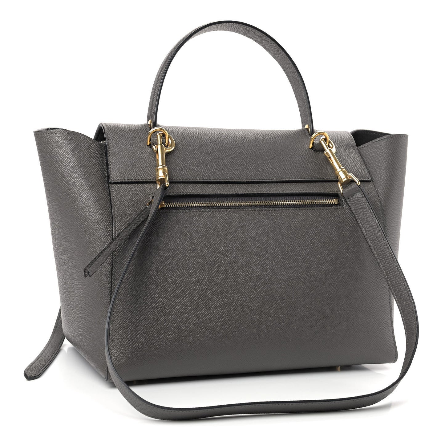 Grained Calfskin Mini Belt Bag Grey