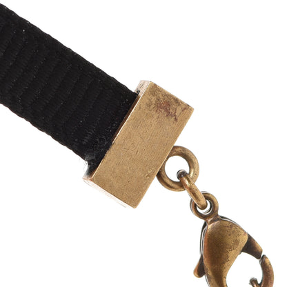 Christian Dior Grosgrain Ribbon J'Adior Logo Choker Necklace Black 5 of 6