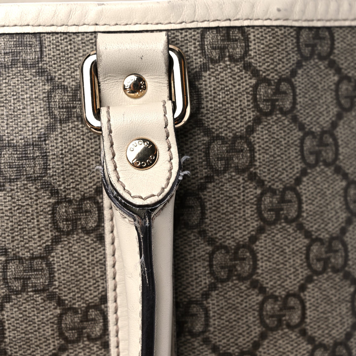 GG Plus Monogram Joy Vertical Tote Off White