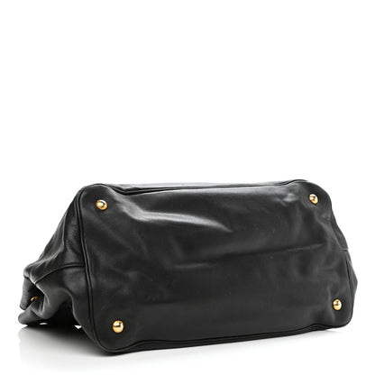 Prada Soft Calf Satchel Black 4 of 12