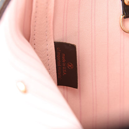 Louis Vuitton Damier Ebene Neo Neverfull MM Rose Ballerine 7 of 11