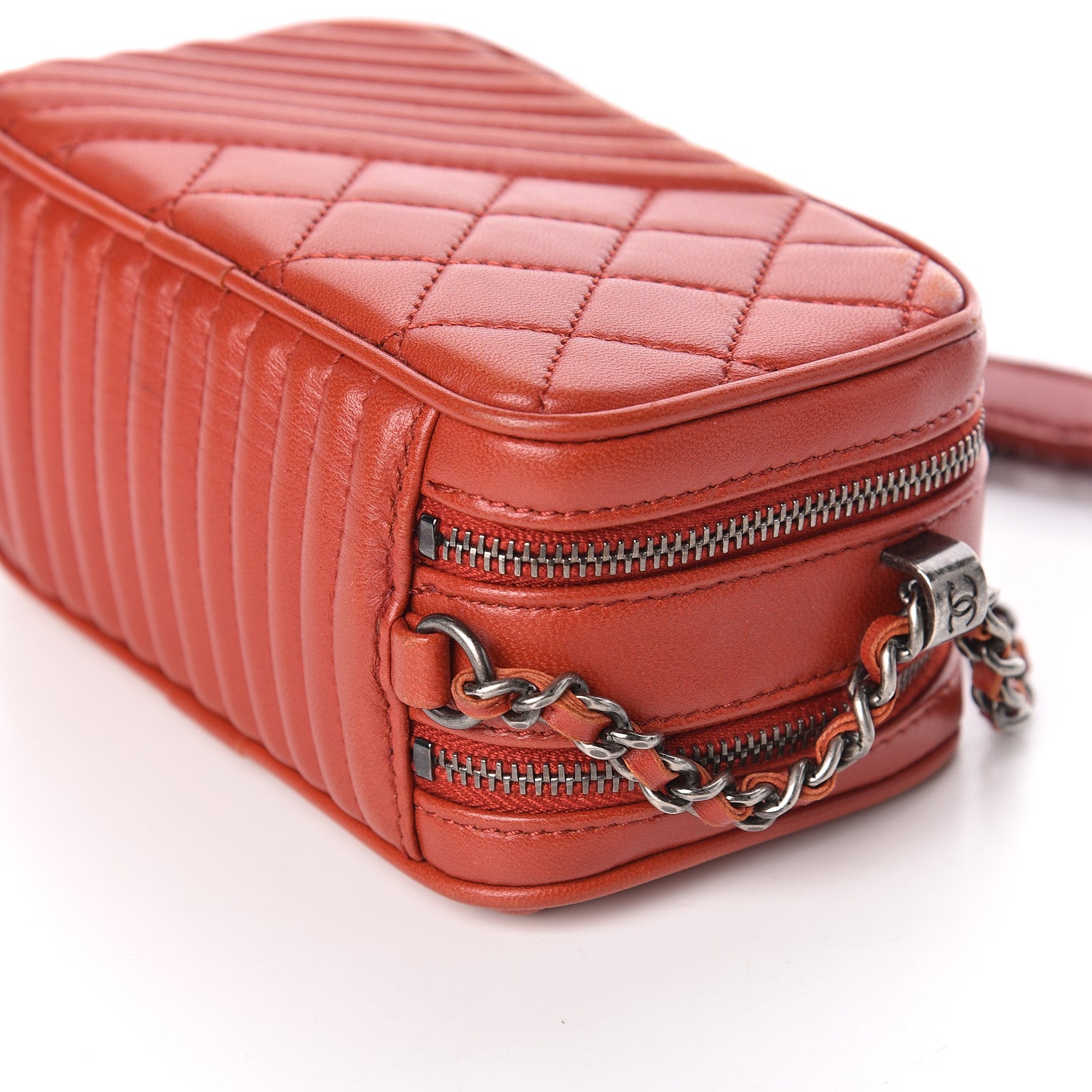 Chanel Lambskin Quilted Mini Coco Boy Camera Case Red 6 of 11