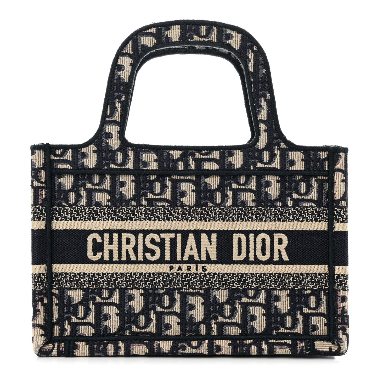 Oblique Mini Book Tote Blue Multicolor