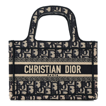 Christian Dior Oblique Mini Book Tote Blue Multicolor 1 of 10