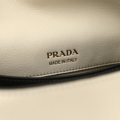 Prada Soft Grain Calfskin Medium Doux Shoulder Bag White 6 of 12