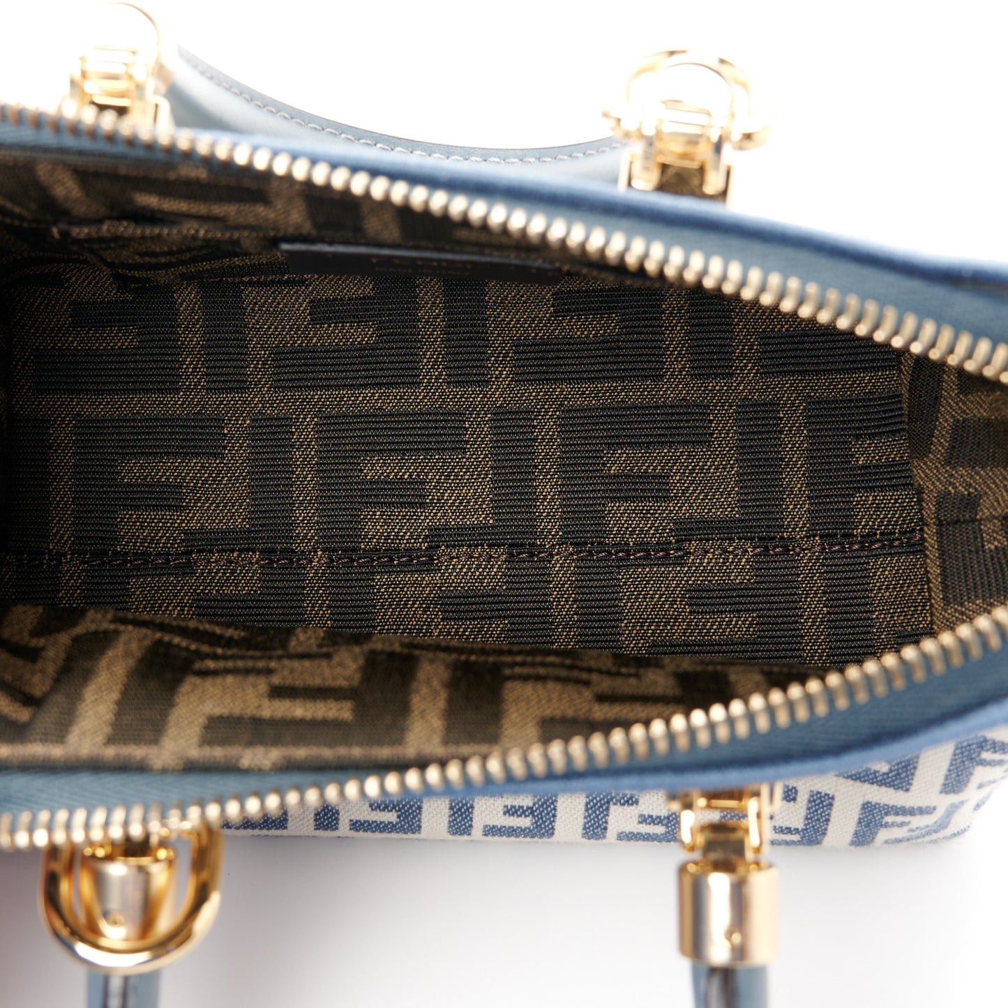 Vitello Grace Jacquard FF Mini By The Way Top Handle Boston Bag Tempest Panna