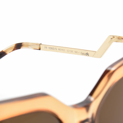 Fendi Iridia Cat Eye Sunglasses FF 0060/S Light Golden 5 of 7