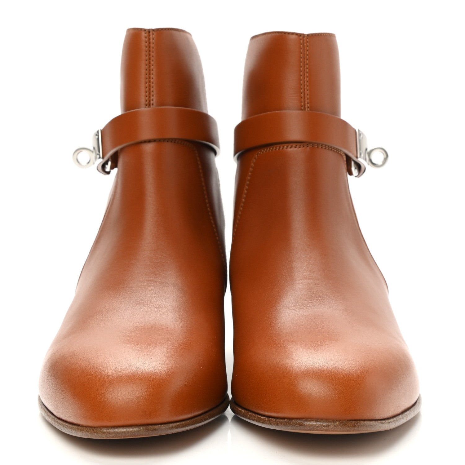 Hermes Calfskin Neo Low Boots 37.5 Natural 2 of 8