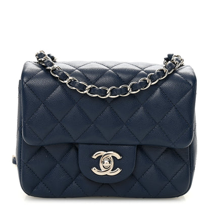 Chanel Caviar Quilted Mini Square Flap Navy 1 of 11