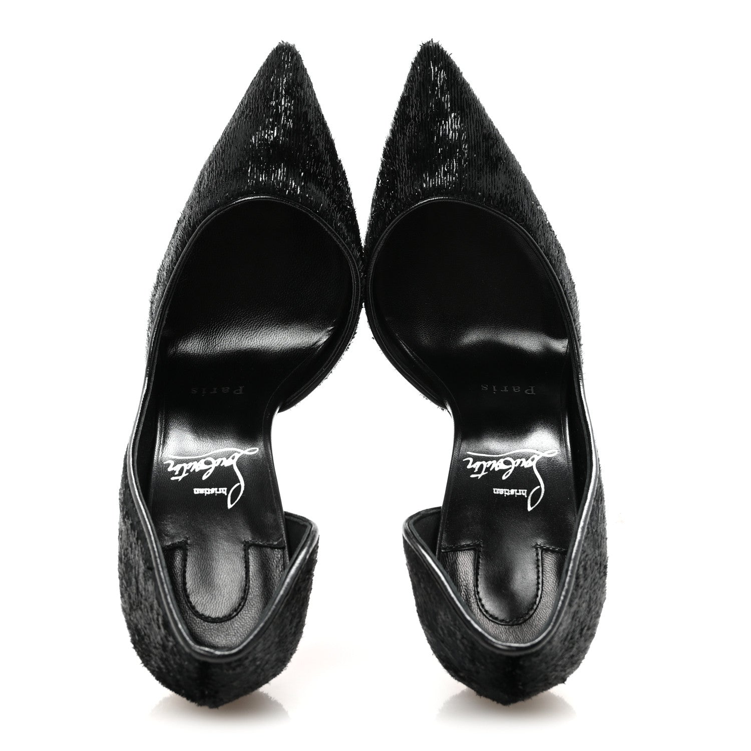 Christian Louboutin Velvet Papillon Iriza 100 Pumps 36 Black 2 of 9