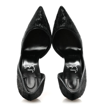 Christian Louboutin Velvet Papillon Iriza 100 Pumps 36 Black 2 of 9