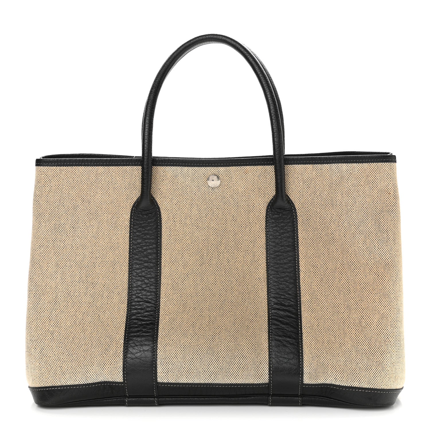 Hermes Toile Buffle Skipper Garden Party 36 MM Tote Black 1 of 9