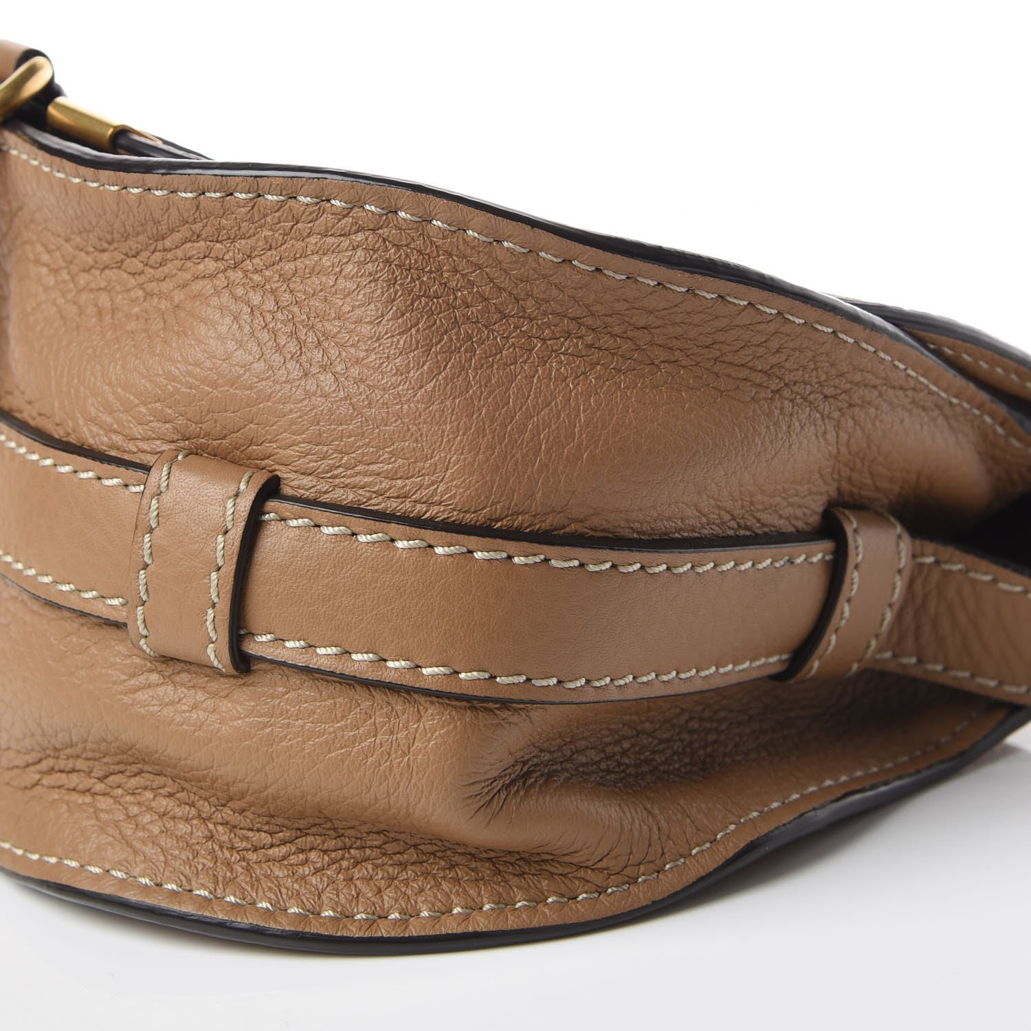 Chloe Calfskin Mini Marcie Round Crossbody Bag Nut 6 of 9