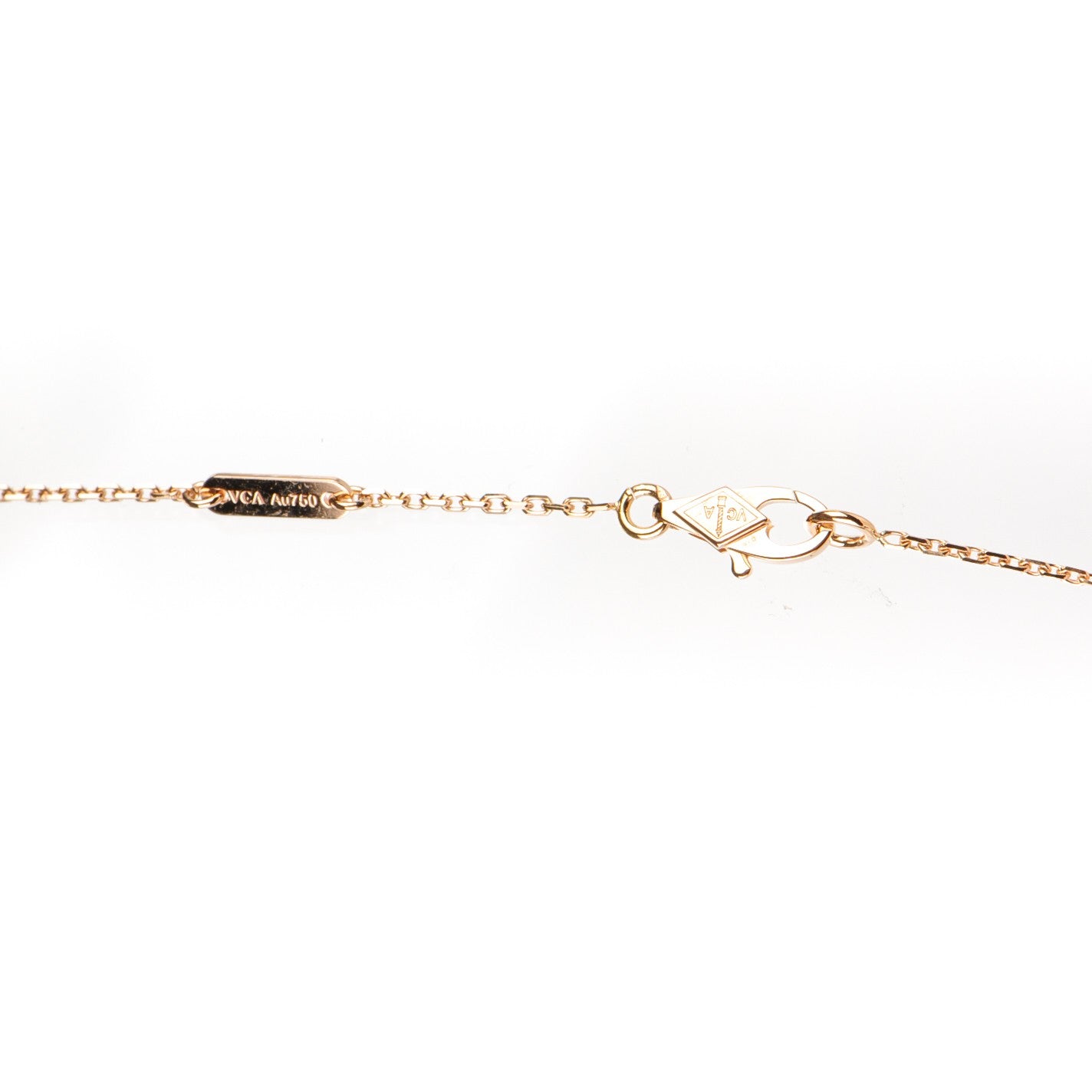 Van Cleef & Arpels 18K Rose Gold Carnelian Sweet Alhambra Heart Pendant Necklace 4 of 6