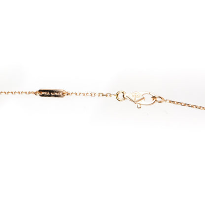 Van Cleef & Arpels 18K Rose Gold Carnelian Sweet Alhambra Heart Pendant Necklace 4 of 6