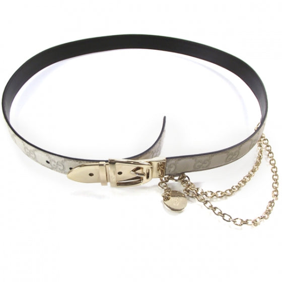 Gucci Guccissima Chain Belt Ivory 38 1 of 6