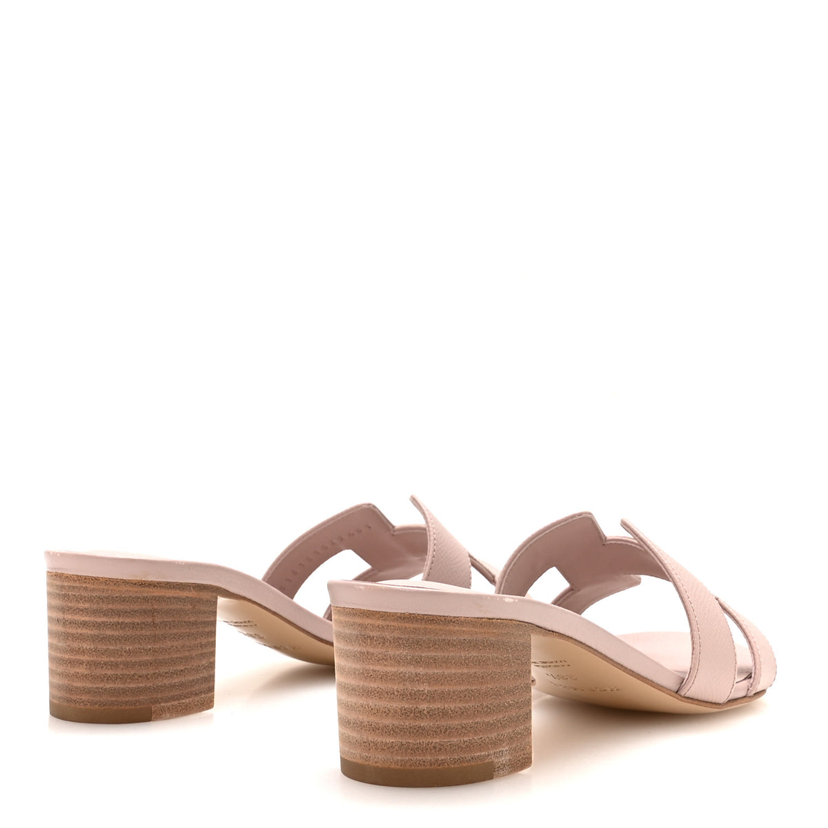 Hermes Epsom Oasis Sandals 38.5 Rose Porcelaine 5 of 9
