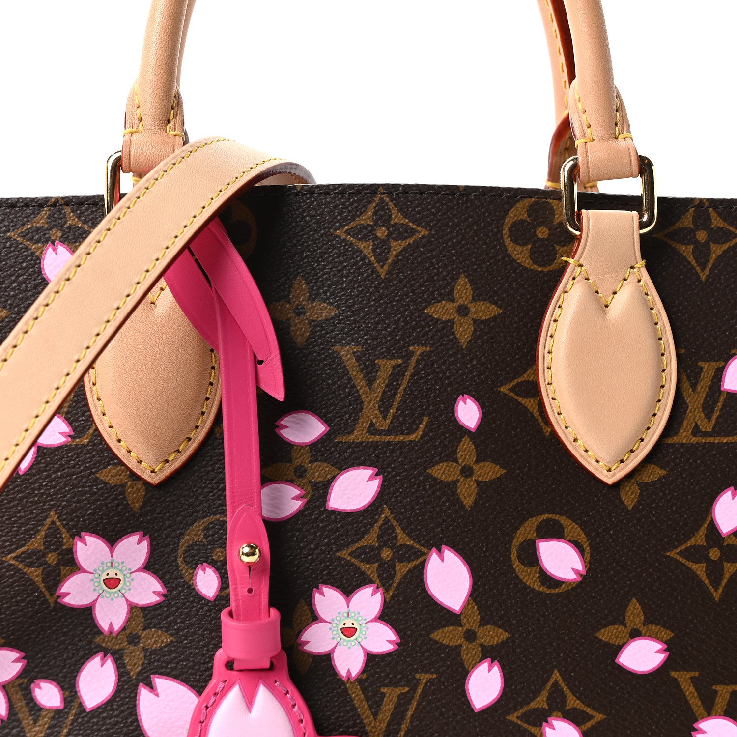 Louis Vuitton LV X TM Monogram Cherry Blossom Onthego PM Sakura Brown 6 of 9
