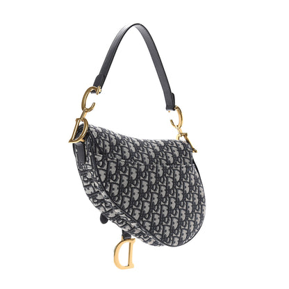 Christian Dior Oblique Saddle Bag Blue 2 of 8