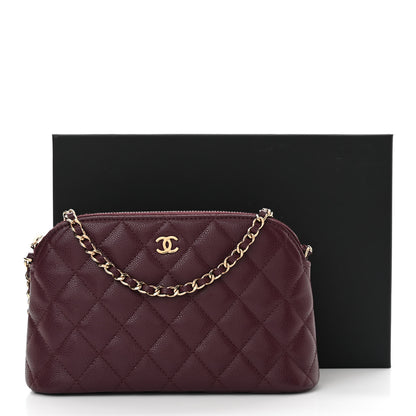 Chanel Caviar Quilted Classic Clutch With Chain Burgundy 12 of 12