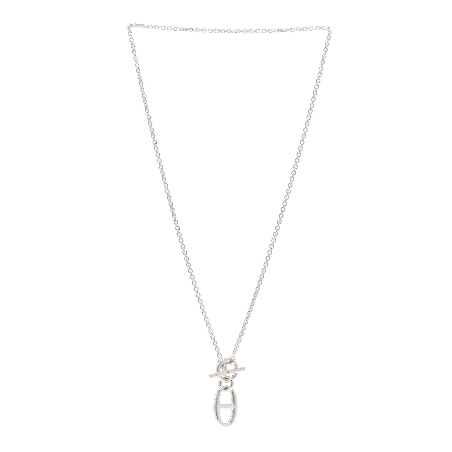 Hermes Sterling Silver Amulette Chaine d'Ancre Necklace 3 of 5